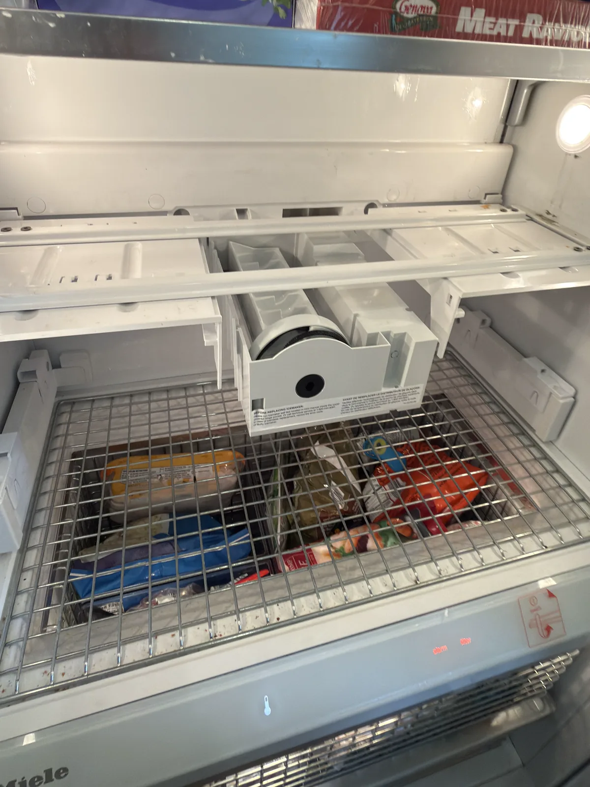 Replacement ice maker installed in Miele F 1803 Vi built-in freezer in Danville CA