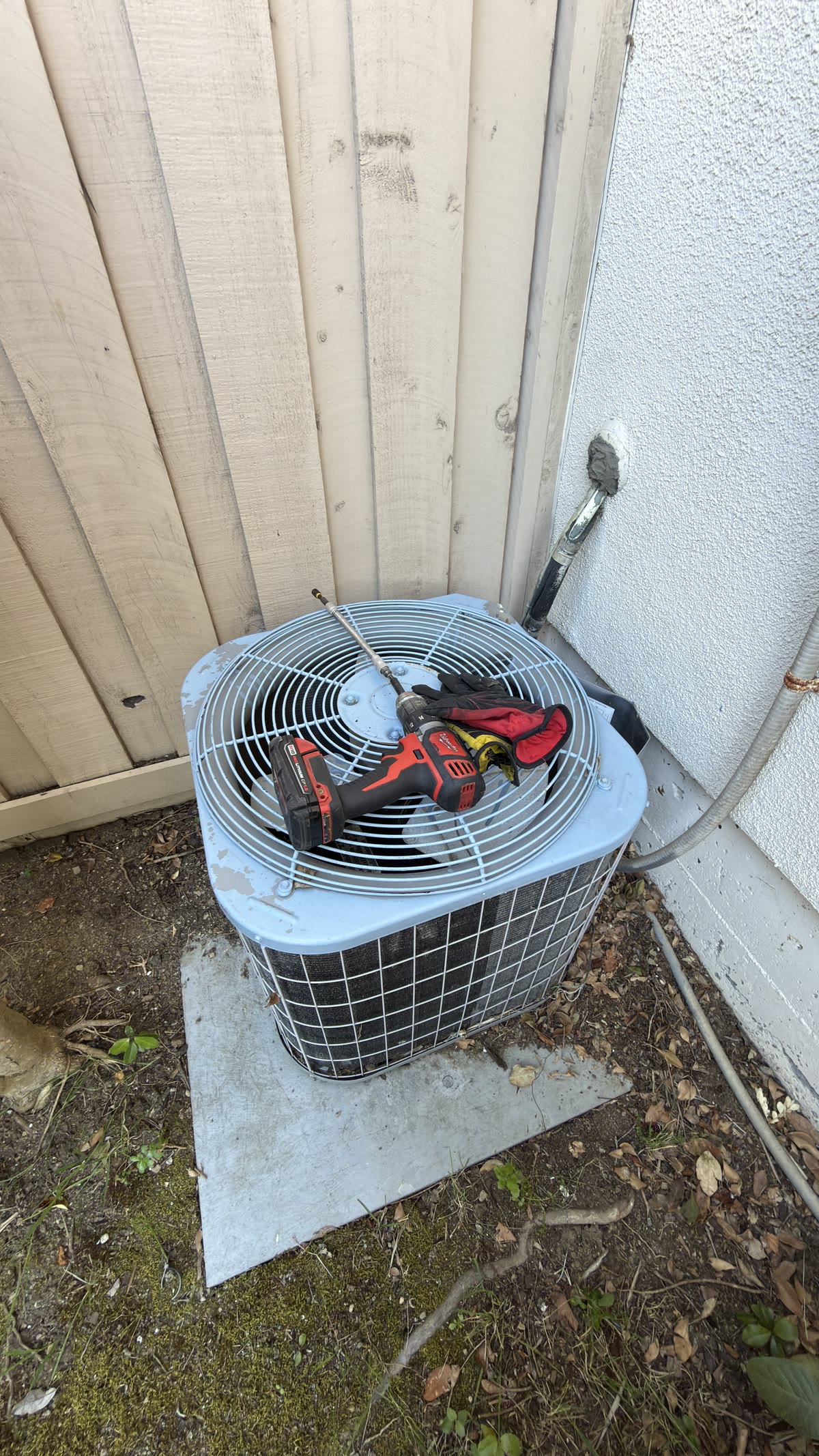 Air Conditioner Capacitor Replacement in Fremont, CA | 40+5 uF Run Capacitor repair photo