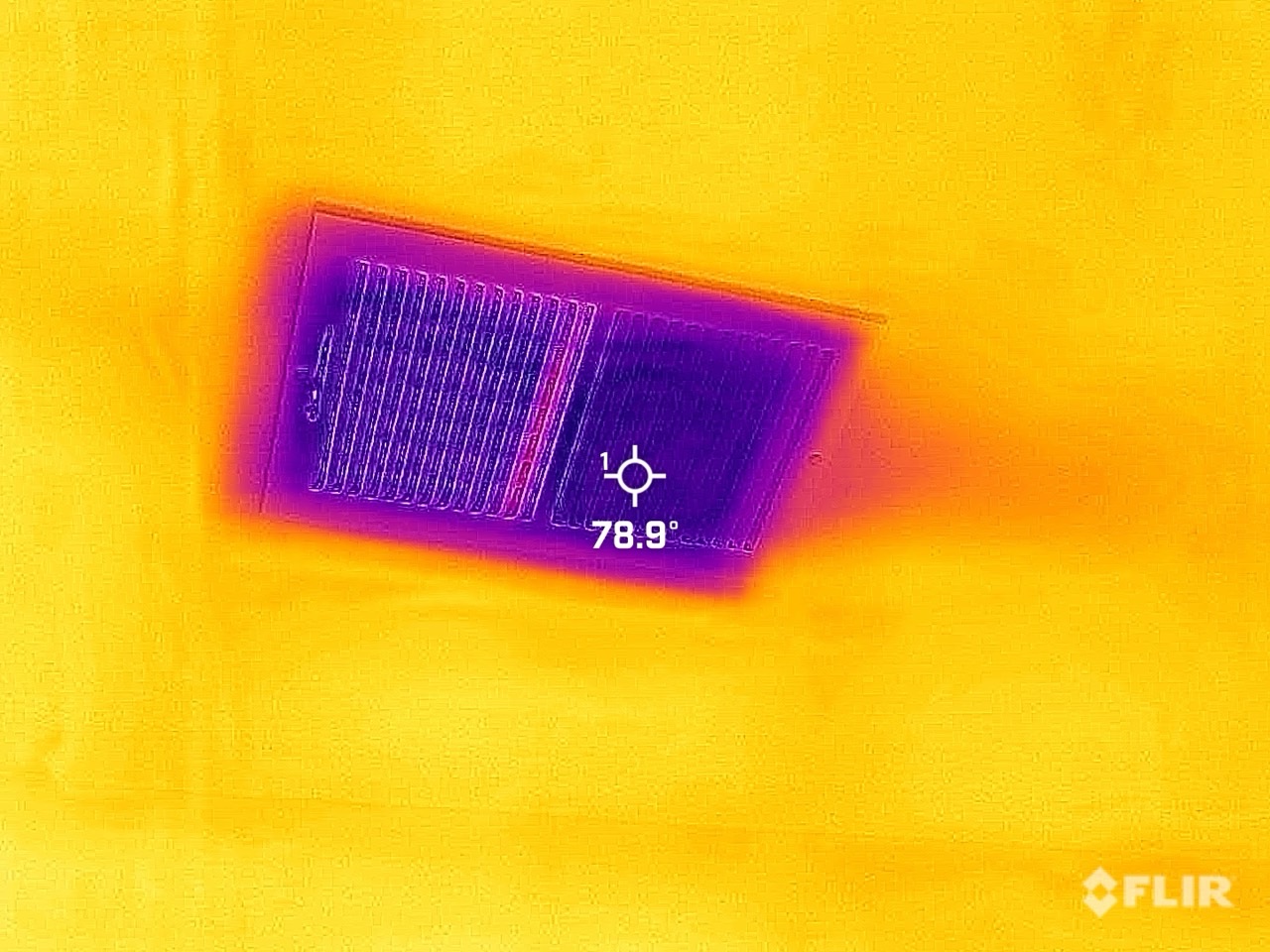 Supply vent temperature of 78.9 F before evaporator thaw during Livermore AC diagnosis