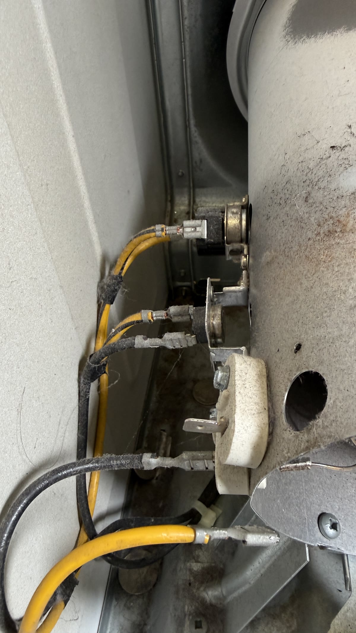 Frigidaire dryer thermostat and wiring check