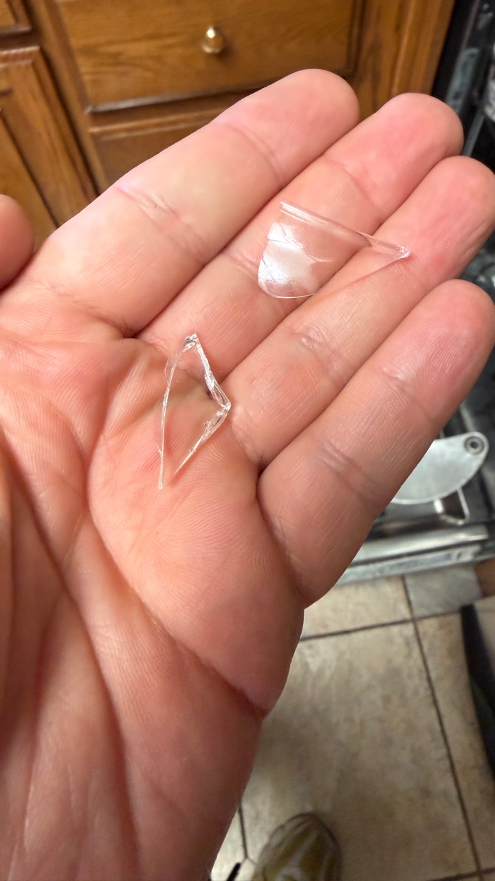 Broken glass removed from GE dishwasher drain system in Fremont CA