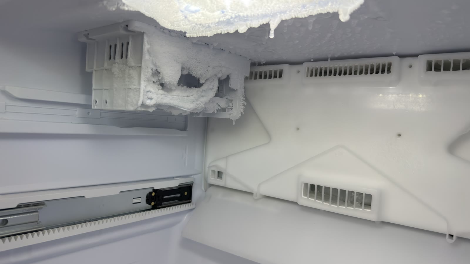 Kenmore Refrigerator Defrost and Drain Line Cleaning in Fremont, CA | Model 111.75505120 repair photo