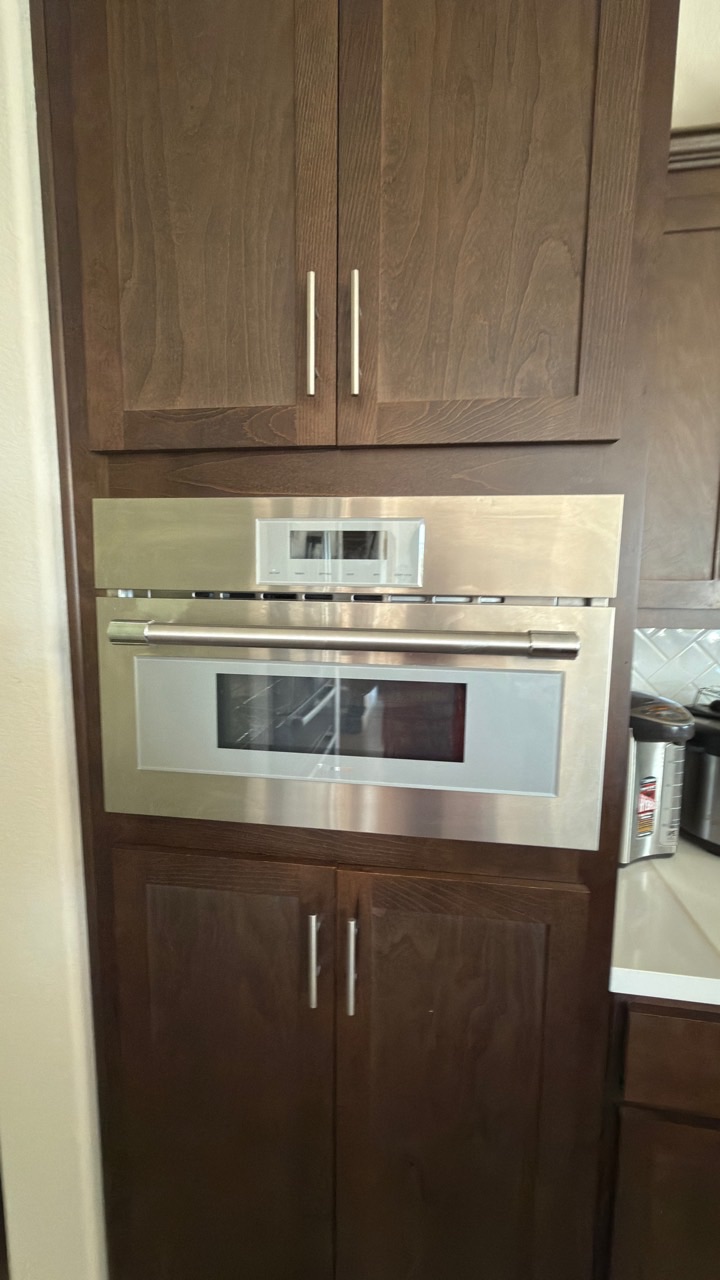 Thermador built-in microwave reinstalled after magnetron replacement in Alamo CA